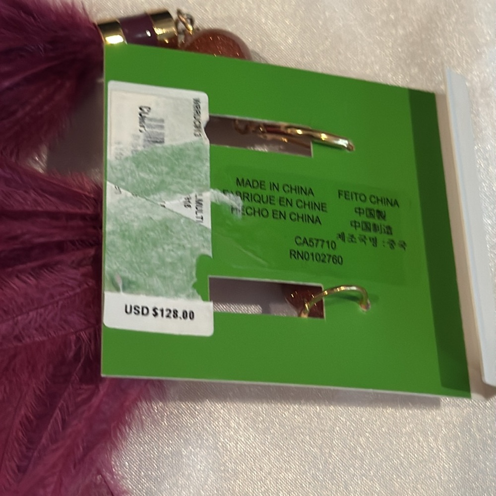 Kate Spade Purple Tassel Earrings Luxurious Statement Jewelry - Picture 2 of 5